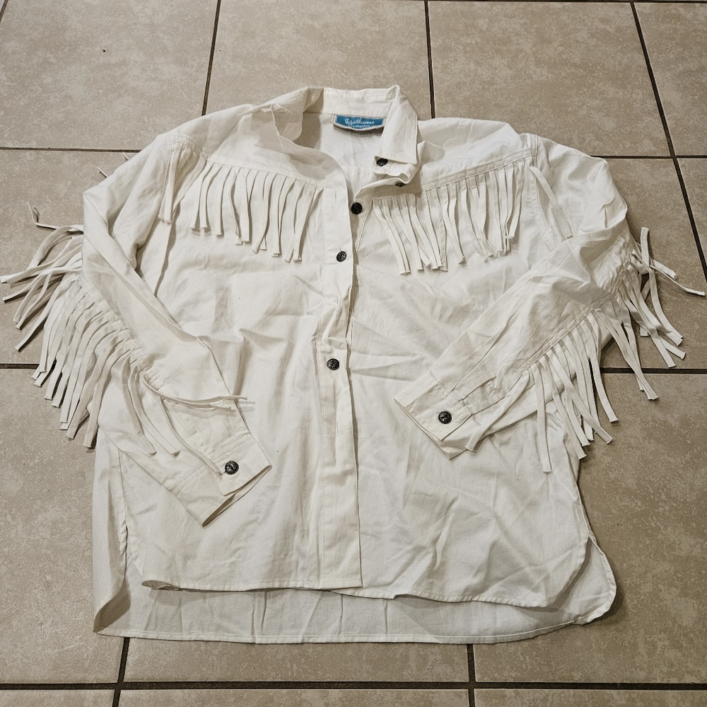 Southwest canyon tassle vintage top